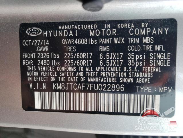 KM8JTCAF7FU022896 2015 HYUNDAI TUCSON photo no. 13
