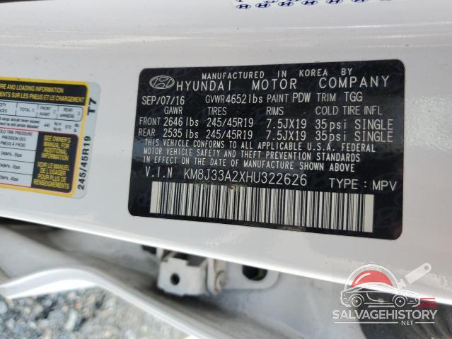 KM8J33A2XHU322626 2017 HYUNDAI TUCSON photo no. 13