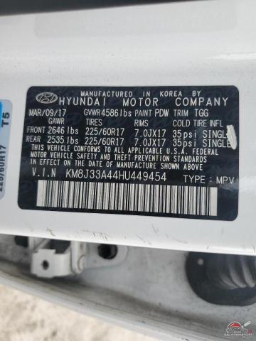 KM8J33A44HU449454 2017 HYUNDAI TUCSON photo no. 14