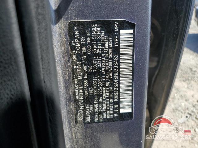 KM8J33A46HU293482 2017 HYUNDAI TUCSON photo no. 14