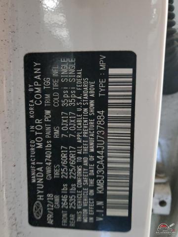 KM8J3CA44JU737884 2018 HYUNDAI TUCSON photo no. 12
