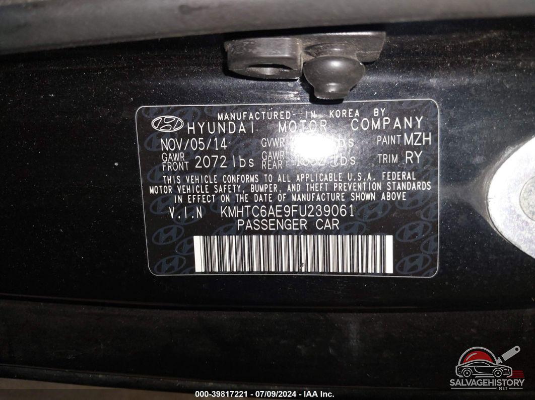 KMHTC6AE9FU239061 2015 HYUNDAI VELOSTER photo no. 9