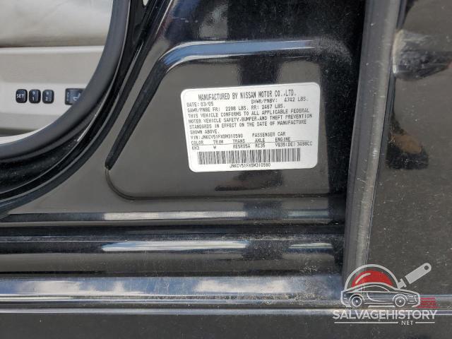 JNKCV51FX5M310590 2005 INFINITI G35 photo no. 12
