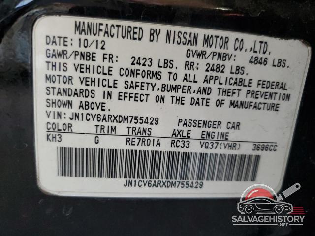 JN1CV6ARXDM755429 2013 INFINITI G37 photo no. 12