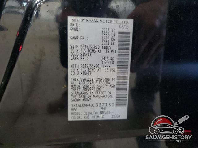 5N1AL0MM4DC337151 2013 INFINITI JX35 photo no. 13