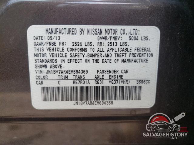JN1BV7AR4EM694369 2014 INFINITI Q50 photo no. 12