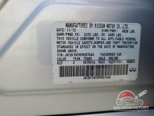 JN1BV7APXFM357494 2015 INFINITI Q50 photo no. 12