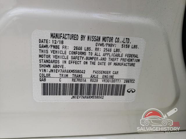 JN1EV7AR4KM558042 2019 INFINITI Q50 photo no. 10