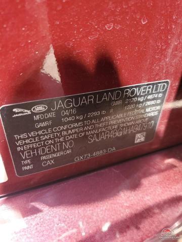 SAJAR4BG1HA947910 2017 JAGUAR XE photo no. 12