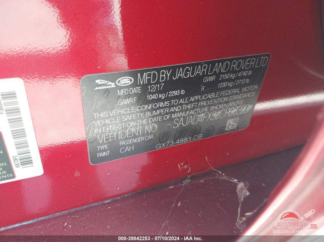 SAJAD4FX5JCP36390 2018 JAGUAR XE photo no. 9