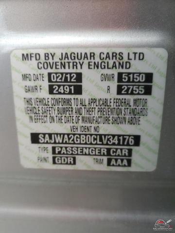 SAJWA2GB0CLV34176 2012 JAGUAR XJ photo no. 12
