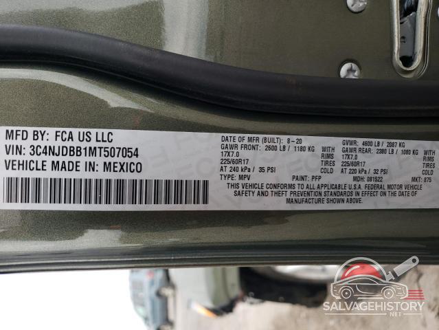 3C4NJDBB1MT507054 2021 JEEP COMPASS photo no. 12