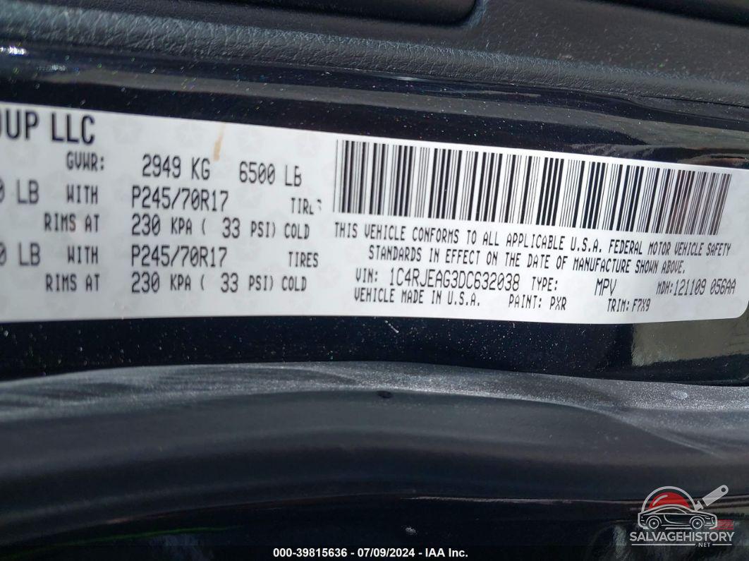 1C4RJEAG3DC632038 2013 JEEP GRAND CHEROKEE photo no. 9