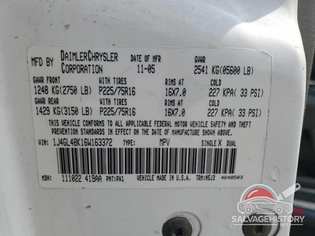 1J4GL48K16W163372 2006 JEEP LIBERTY photo no. 13