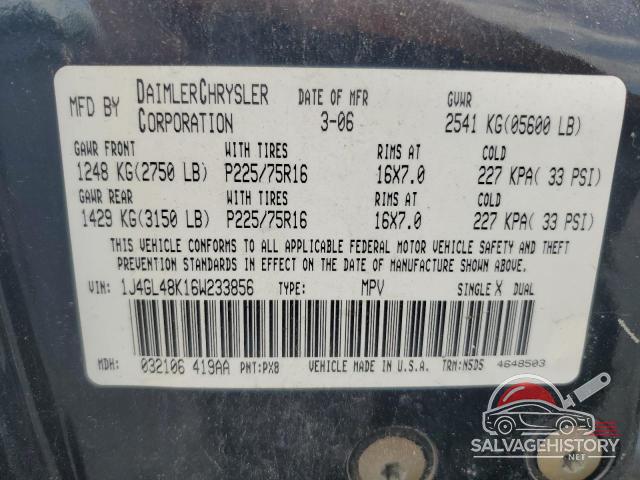 1J4GL48K16W233856 2006 JEEP LIBERTY photo no. 12