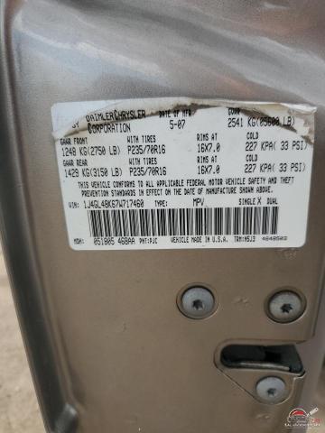 1J4GL48K67W717460 2007 JEEP LIBERTY photo no. 13