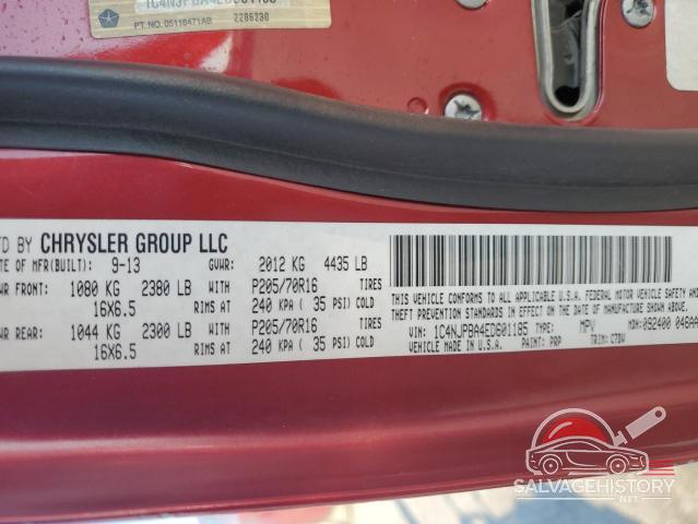 1C4NJPBA4ED601185 2014 JEEP PATRIOT photo no. 13