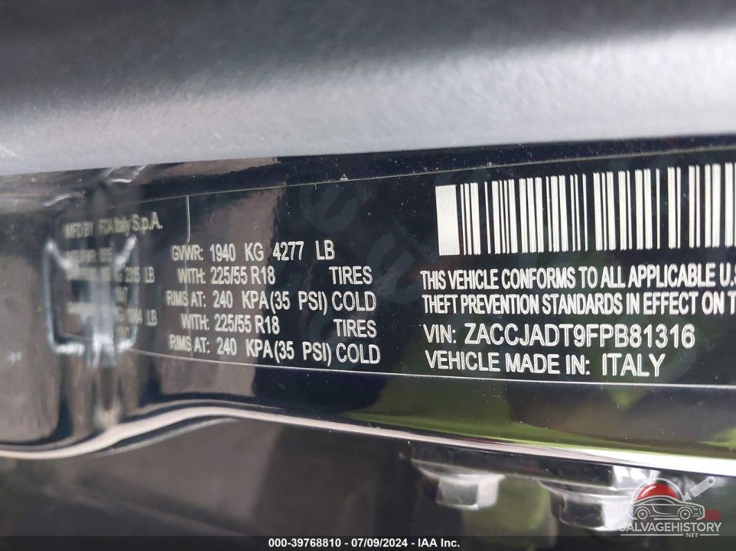 ZACCJADT9FPB81316 2015 JEEP RENEGADE photo no. 9