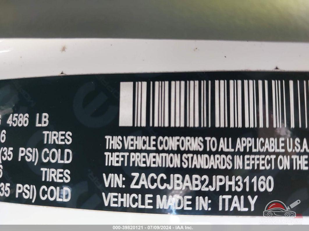 ZACCJBAB2JPH31160 2018 JEEP RENEGADE photo no. 9