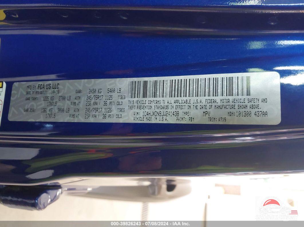 1C4HJXDN9JW241438 2018 JEEP WRANGLER UNLIMITED photo no. 9