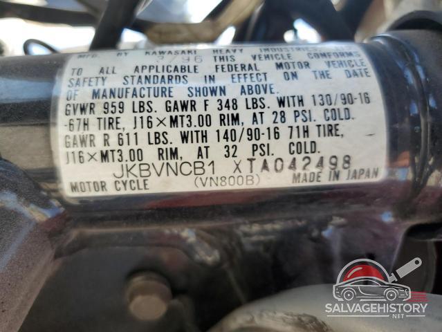 JKBVNCB1XTA042498 1996 KAWASAKI VULCAN 800 photo no. 8