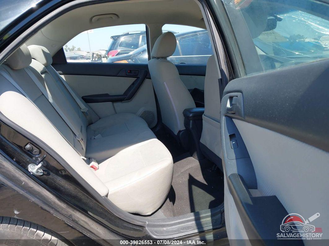 KNAFU4A20A5861296 2010 KIA FORTE photo no. 8