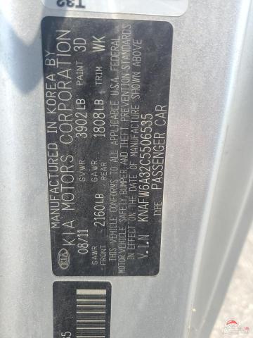 KNAFW6A32C5506535 2012 KIA FORTE photo no. 12