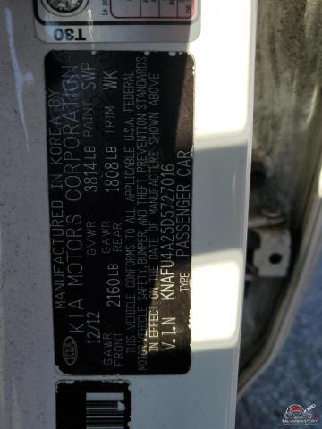 KNAFU4A25D5727016 2013 KIA FORTE photo no. 12