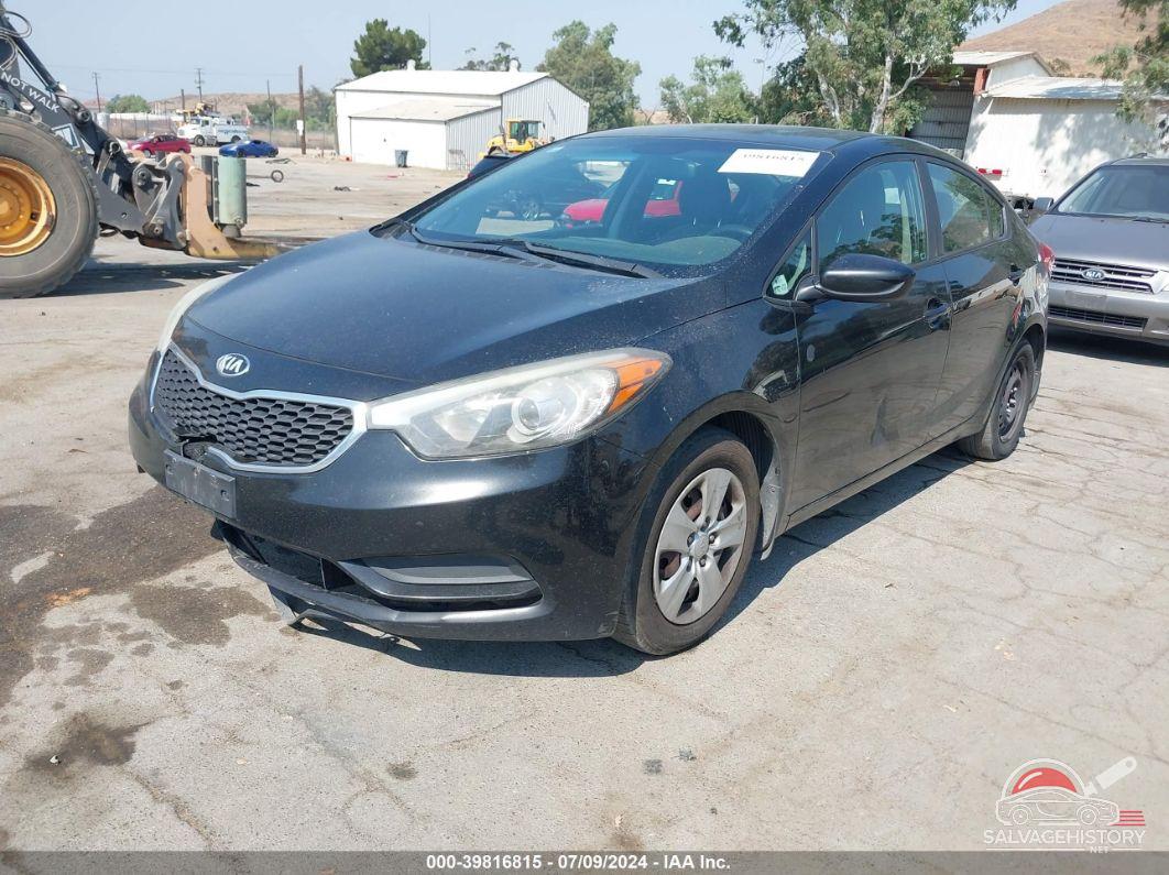 KNAFK4A67E5124613 2014 KIA FORTE photo no. 2