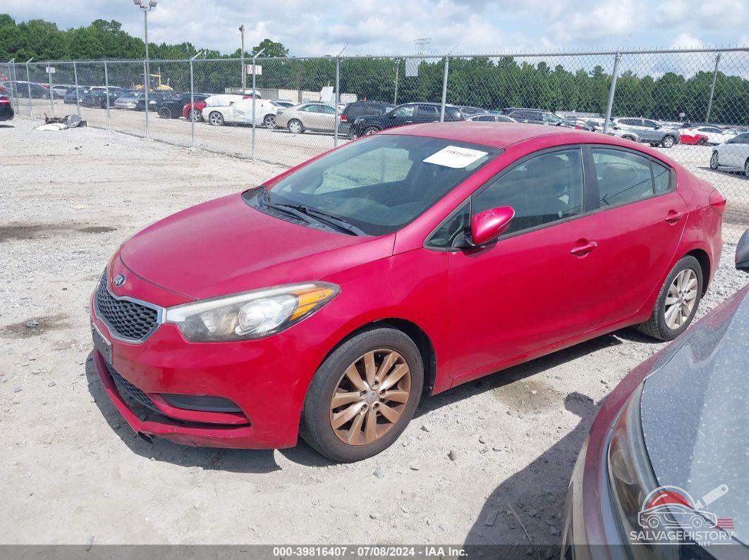 KNAFX4A6XE5240650 2014 KIA FORTE photo no. 2