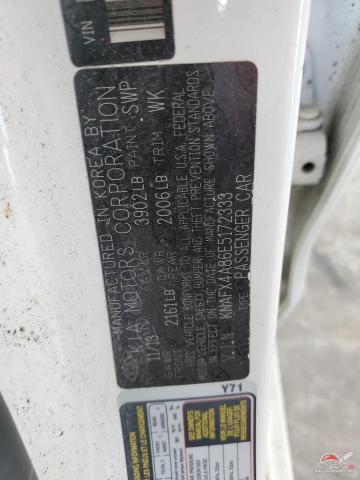 KNAFX4A86E5172333 2014 KIA FORTE photo no. 12