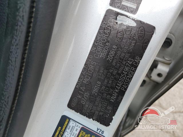 KNAFK4A61G5496743 2016 KIA FORTE photo no. 12