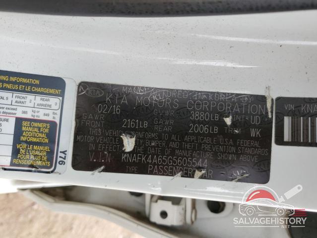 KNAFK4A65G5605544 2016 KIA FORTE photo no. 12