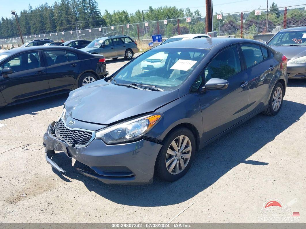 KNAFX4A69G5598339 2016 KIA FORTE photo no. 2