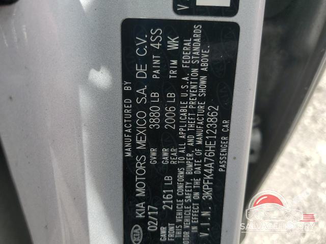 3KPFK4A76HE123862 2017 KIA FORTE photo no. 13