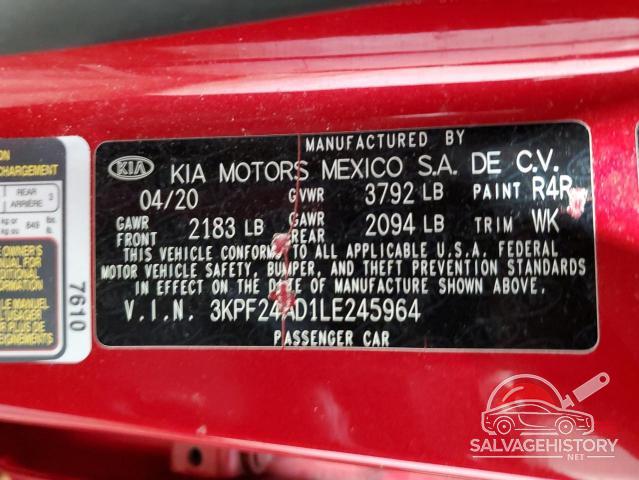 3KPF24AD1LE245964 2020 KIA FORTE photo no. 13
