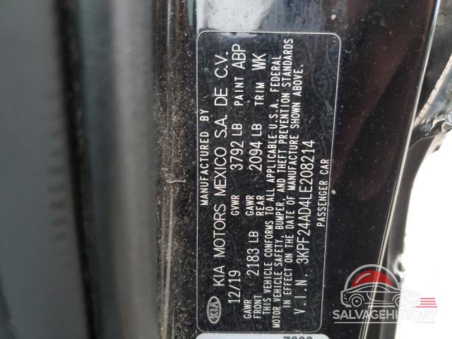 3KPF24AD4LE208214 2020 KIA FORTE photo no. 12