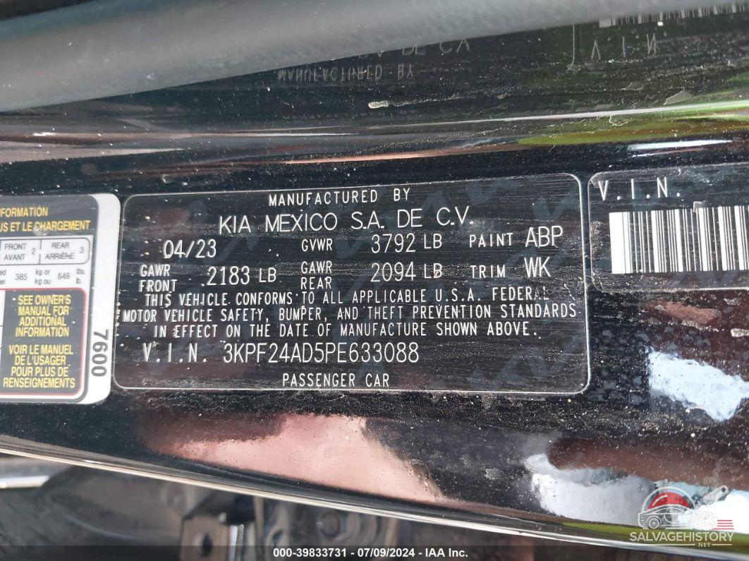 3KPF24AD5PE633088 2023 KIA FORTE photo no. 9