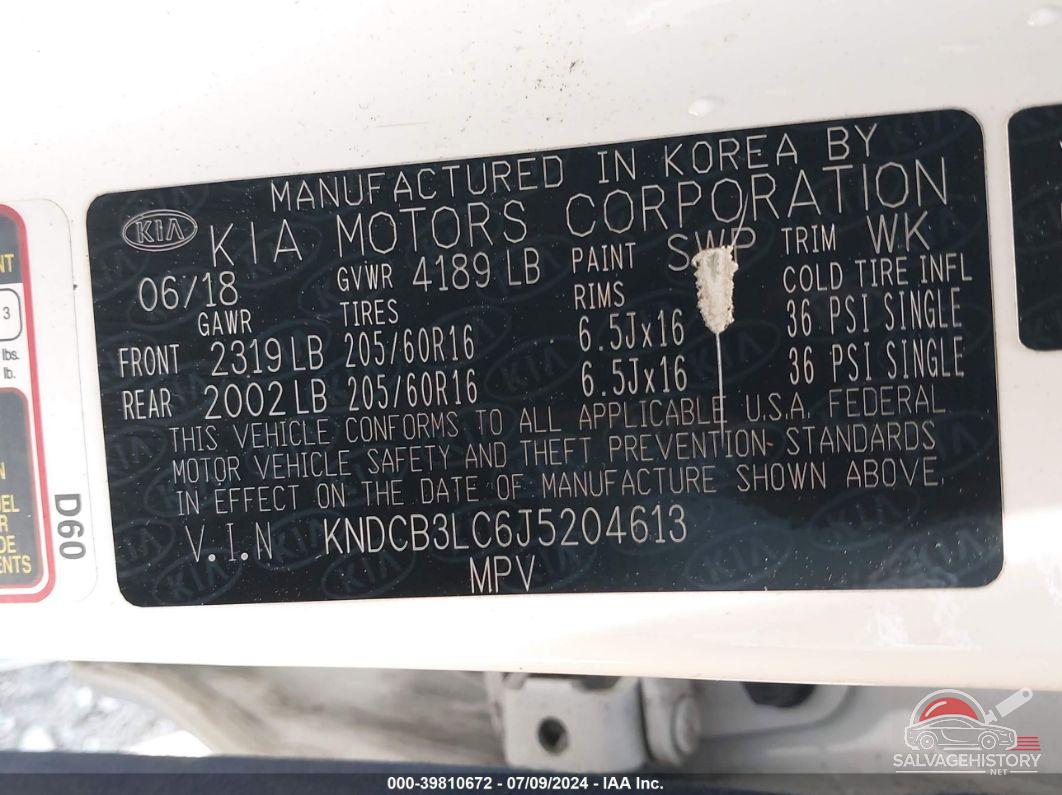 KNDCB3LC6J5204613 2018 KIA NIRO photo no. 9