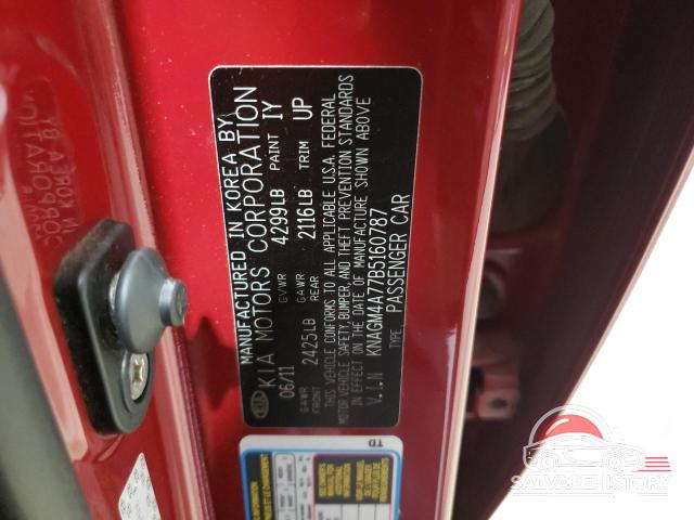 KNAGM4A77B5160787 2011 KIA OPTIMA photo no. 12