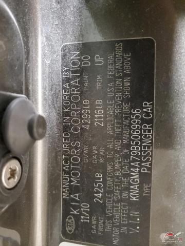 KNAGM4A79B5069956 2011 KIA OPTIMA photo no. 12