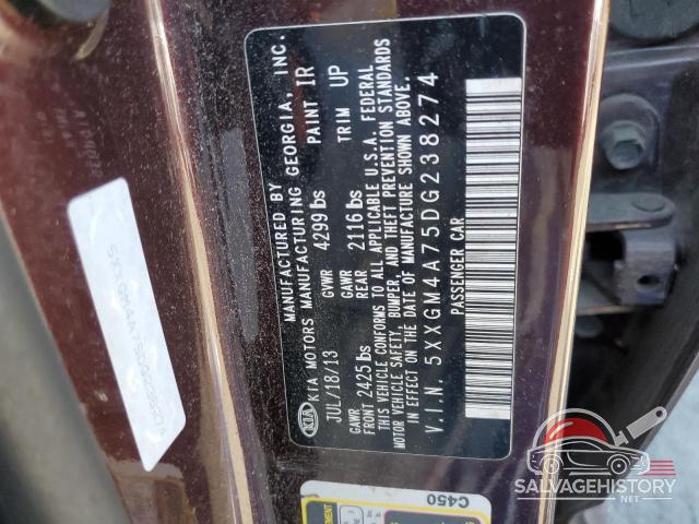 5XXGM4A75DG238274 2013 KIA OPTIMA photo no. 12