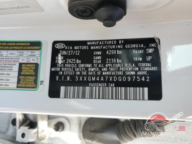 5XXGM4A7XDG097542 2013 KIA OPTIMA photo no. 13