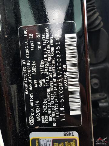 5XXGM4A76EG325148 2014 KIA OPTIMA photo no. 12