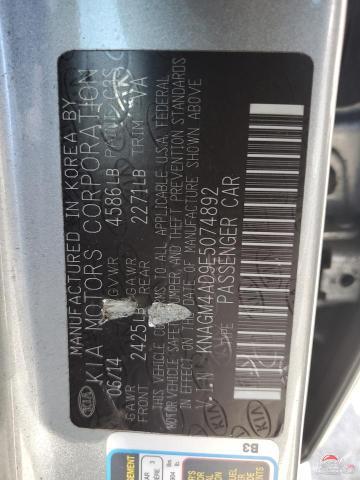 KNAGM4AD9E5074892 2014 KIA OPTIMA photo no. 12