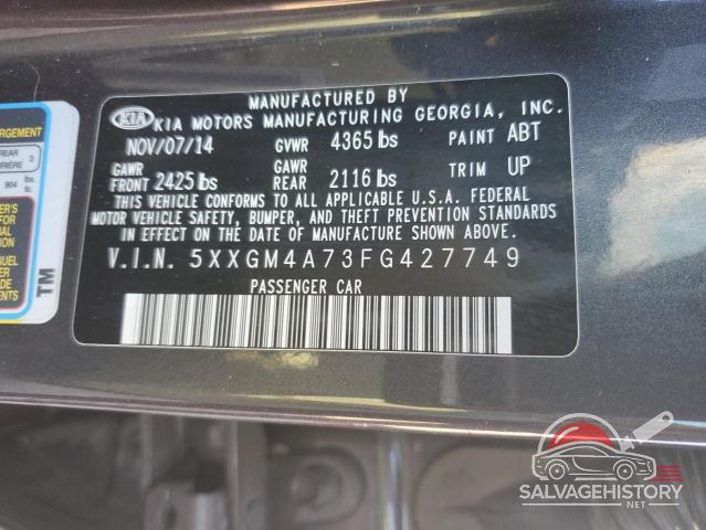 5XXGM4A73FG427749 2015 KIA OPTIMA photo no. 12