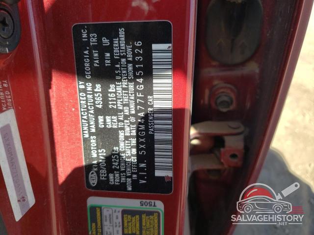 5XXGM4A77FG451326 2015 KIA OPTIMA photo no. 12