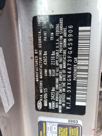 5XXGN4A73FG459906 2015 KIA OPTIMA photo no. 12
