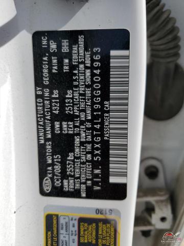5XXGT4L19GG004963 2016 KIA OPTIMA photo no. 12