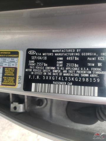 5XXGT4L35KG298159 2019 KIA OPTIMA photo no. 12